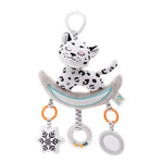 Load image into Gallery viewer, Snow Leopard & Zebra Hanging Soft Toy – Plush Baby Stroller Toy