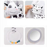 Load image into Gallery viewer, Snow Leopard & Zebra Hanging Soft Toy – Plush Baby Stroller Toy