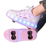 Load image into Gallery viewer, Kids LED Roller Shoes with Wheels ā Light-Up Skate Sneakers for Boys & Girls
