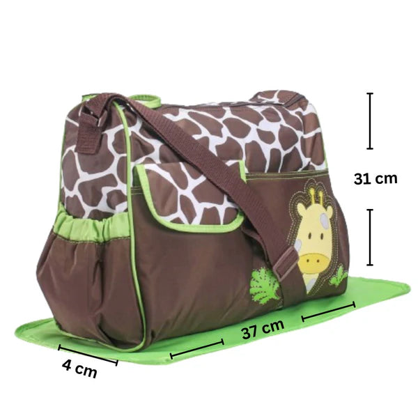 Printed Diaper Bag Backpack – Waterproof Baby Travel Bag for Moms & Dads