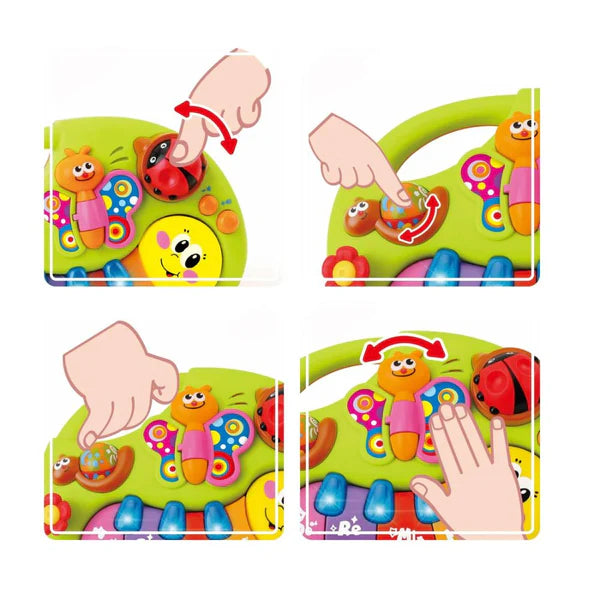 Smiley Face Musical Keyboard Toy – Interactive Learning Toy for Babies