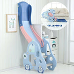 Load image into Gallery viewer, Indoor Slide for Kids with Basketball Ring – Sky Blue