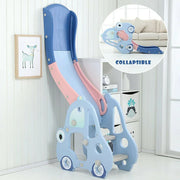 Indoor Slide for Kids with Basketball Ring – Sky Blue