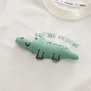 Kids Short Sleeve Crocodile T-Shirt & Shorts Set – Soft & Comfortable