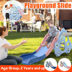 Load image into Gallery viewer, Indoor Slide for Kids with Basketball Ring – Sky Blue