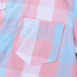 Load image into Gallery viewer, Bow Applique Check Print Onesie with Half Pants &amp; Suspenders Set for Kids