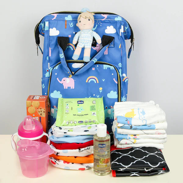 Stylish Baby Diaper Backpack – Large Capacity with Insulated Bottle Pockets