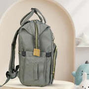 Waterproof Unisex Diaper Backpack – Multi-Pocket Baby Bag for Moms & Dads