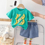 Load image into Gallery viewer, Boys T-Shirt and Denim Shorts Set – Soft Cotton Summer Wear