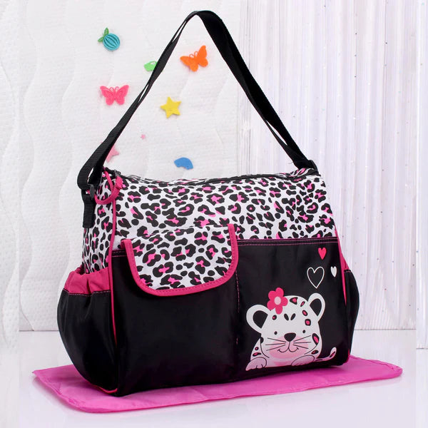 Printed Diaper Bag Backpack – Waterproof Baby Travel Bag for Moms & Dads