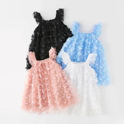 Baby Girl Butterfly Ruffled Sleeveless Party Dress