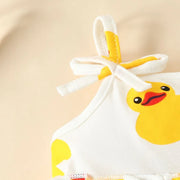 Baby Girl Floral-Style Sleeveless Co-Ord Set with Flare & Headband