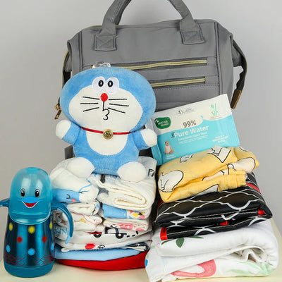 Waterproof Unisex Diaper Backpack – Multi-Pocket Baby Bag for Moms & Dads