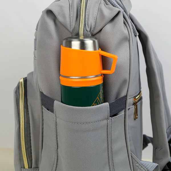 Waterproof Unisex Diaper Backpack – Multi-Pocket Baby Bag for Moms & Dads