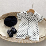 Load image into Gallery viewer, Kids Printed Half Rompers – Panda, Teddy Bear &amp; Black Dot Designs