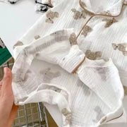 Kids Printed Half Rompers – Panda, Teddy Bear & Black Dot Designs