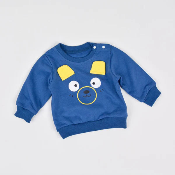 Kids Cute Cartoon Full-Sleeve Sweatshirt & Pant Winter Set