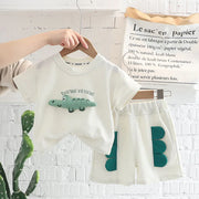 Kids Short Sleeve Crocodile T-Shirt & Shorts Set – Soft & Comfortable