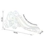 Indoor Slide for Kids with Basketball Ring – Sky Blue