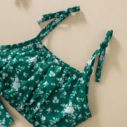 Baby Girl Two-Piece Co-Ord Set – Floral Crop Top & Skirt Summer Outfit