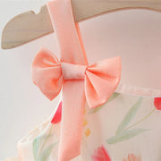 Baby Girl Sleeveless Floral Party Frock with Matching Hat – Festive Wear