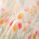 Load image into Gallery viewer, Baby Girl Sleeveless Floral Party Frock with Matching Hat – Festive Wear