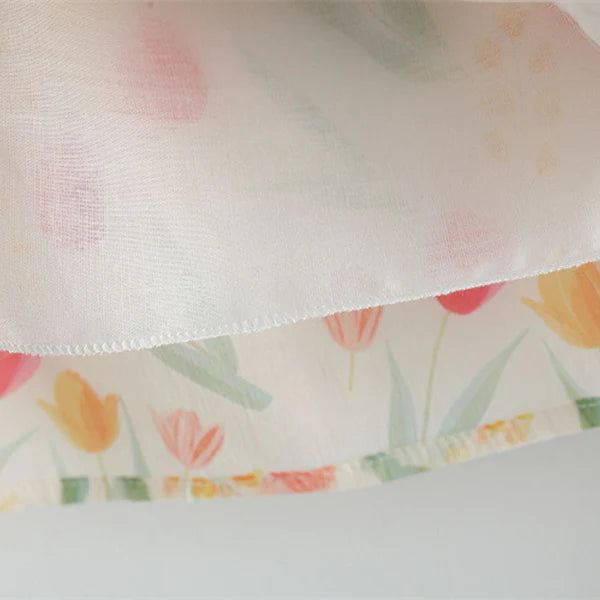 Baby Girl Sleeveless Floral Party Frock with Matching Hat – Festive Wear