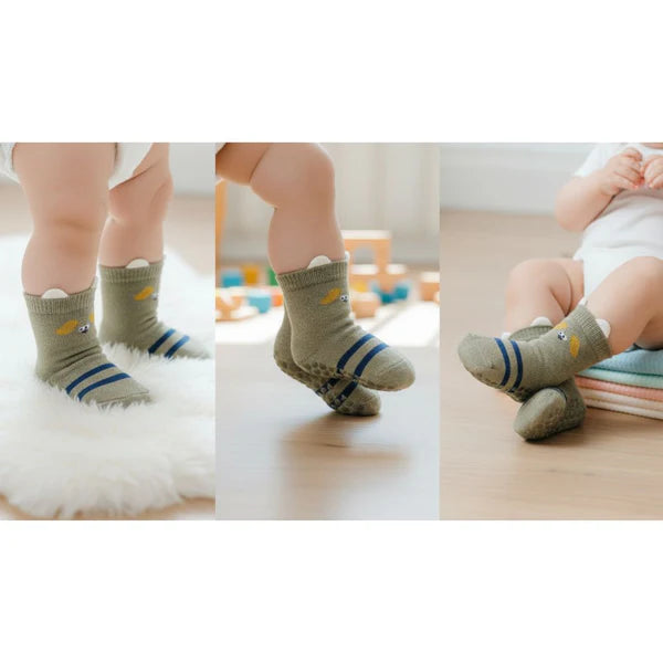 Baby Non-Slip Socks – Anti-Skid Cotton Socks for Infants & Toddlers