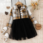 Load image into Gallery viewer, Toddler Girls Dress &amp; Coat Outfit – Stylish Two-Piece Set