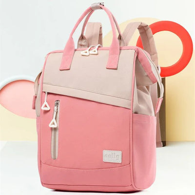 Stylish Pink Diaper Backpack for Moms – Waterproof Multi-Function Baby Travel Bag