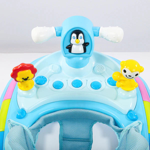 Musical 2-in-1 Adjustable Baby Walker cum Rocker with Parent Control Handle