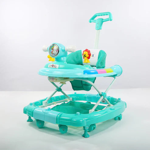 Musical 2-in-1 Adjustable Baby Walker cum Rocker with Parent Control Handle