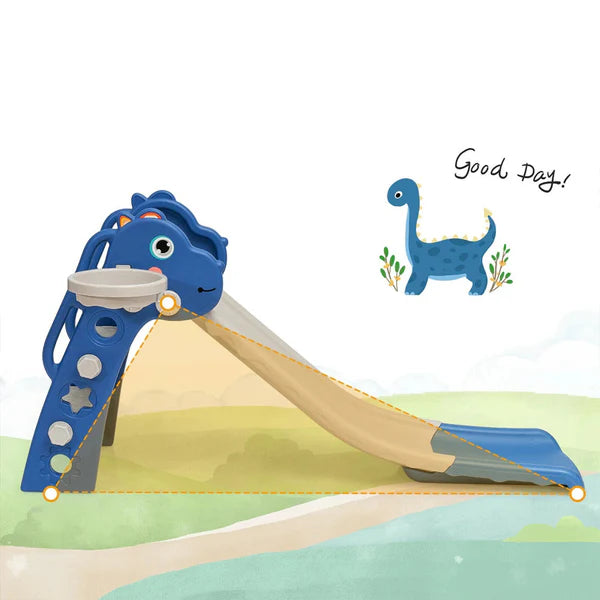 Indoor Slide for Kids with Basketball Ring – Pink | Safe Play Slide