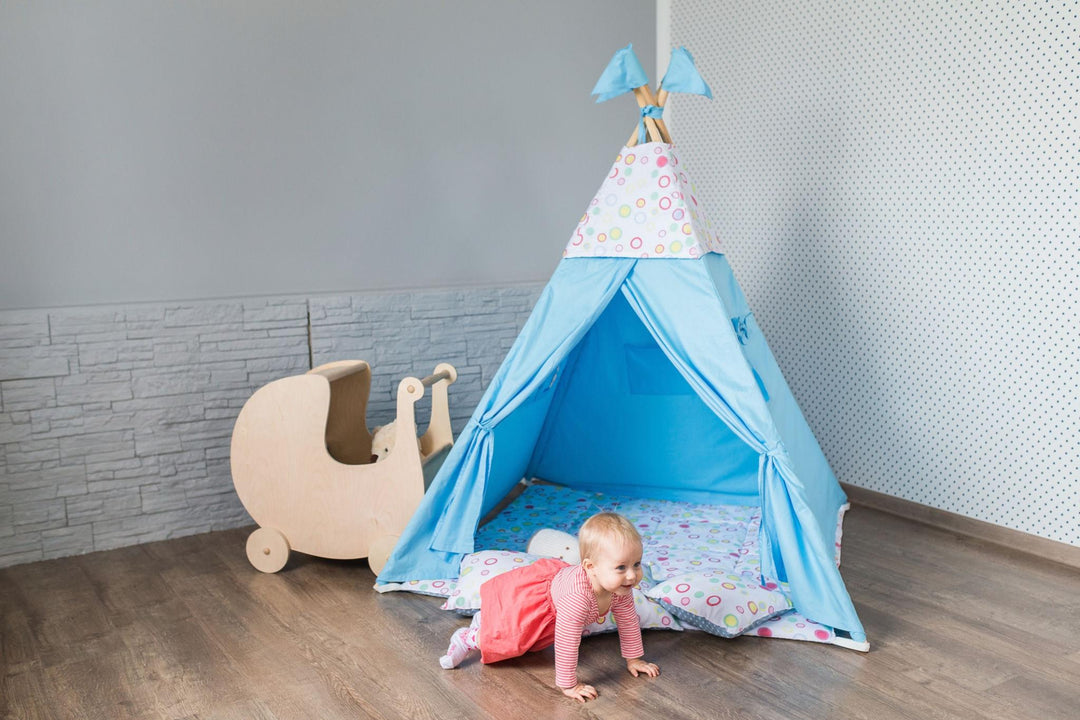 Portable Play Gym & Fun Teepee Tent for Kids – Indoor Play Set