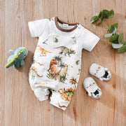 Jurassic Jungle Dinosaur Print Playsuit for Kids