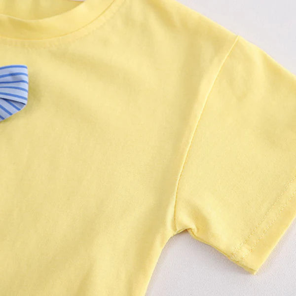 Baby T-Shirt & Dungaree Overall Set – Cute Smile Design