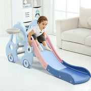 Indoor Slide for Kids with Basketball Ring – Sky Blue