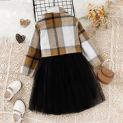 Toddler Girls Dress & Coat Outfit – Stylish Two-Piece Set