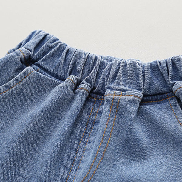 Boys T-Shirt and Denim Shorts Set – Soft Cotton Summer Wear