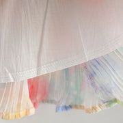 Girls Sleeveless Colorful Floral Print Flared Casual Frock