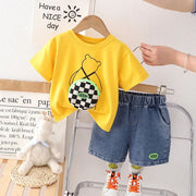 Boys Short Sleeve Dress Set – Stylish Casual Outfit for Kids