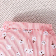 Girls Floral Print Full Sleeves Flare Co-Ord Outfit