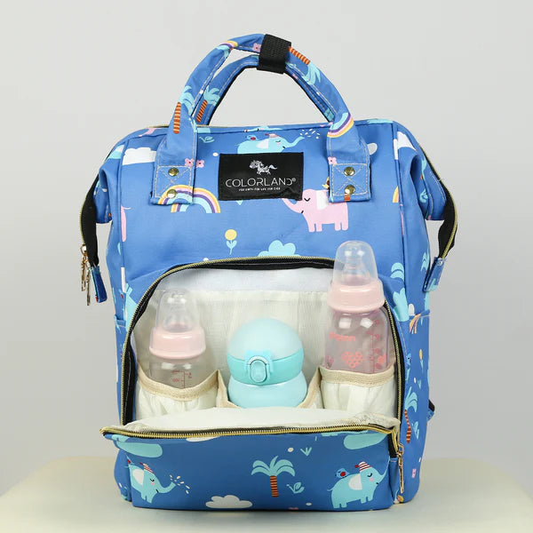 Stylish Baby Diaper Backpack – Large Capacity with Insulated Bottle Pockets