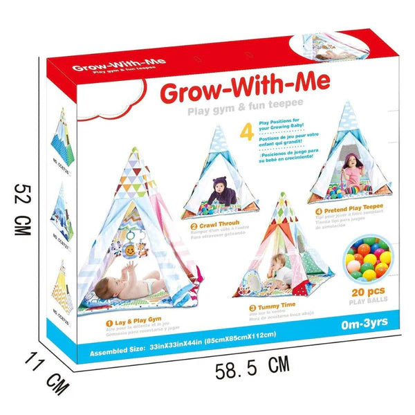 Portable Play Gym & Fun Teepee Tent for Kids – Indoor Play Set