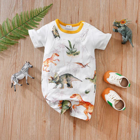 Jurassic Jungle Dinosaur Print Playsuit for Kids