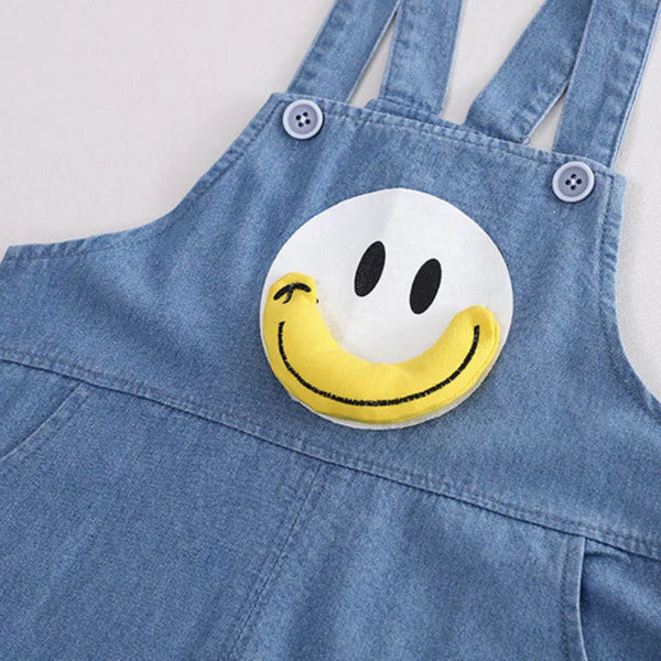 Baby T-Shirt & Dungaree Overall Set – Cute Smile Design