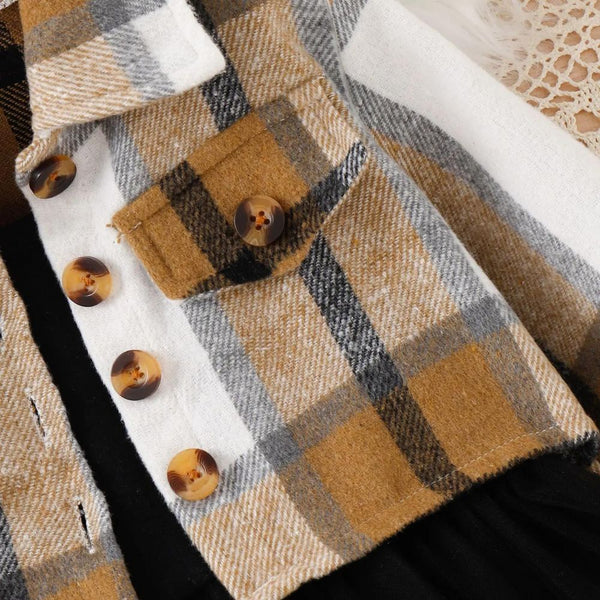 Toddler Girls Dress & Coat Outfit – Stylish Two-Piece Set