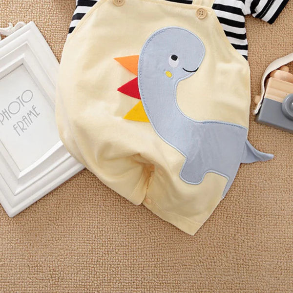 Dinosaur Design Half Sleeve Romper for Kids – Soft & Comfortable