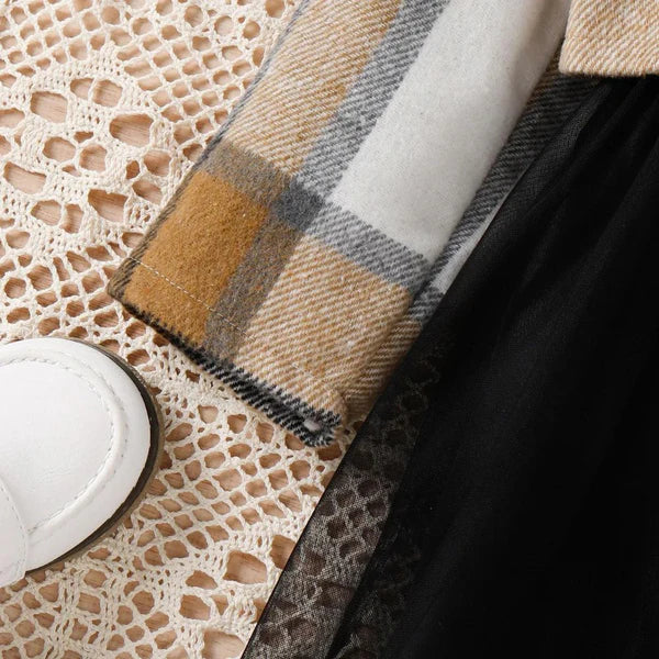 Toddler Girls Dress & Coat Outfit – Stylish Two-Piece Set