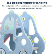 Indoor Slide for Kids with Basketball Ring – Sky Blue